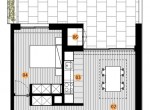Apartamento T1 com Terraço - Piso 0 - Fração C