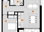 Apartamento T1 com Varanda - Piso 0 - Fração D
