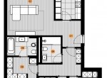 Apartamento T3 com varanda - Piso 4 - Fração V